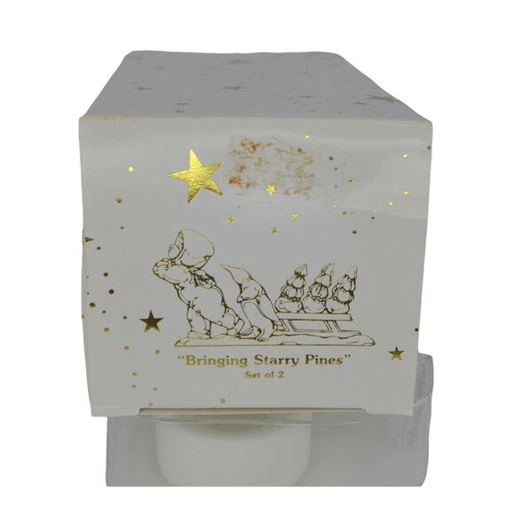 Dept 56 Snowbabies Miniatures Handpainted Pewter BRINGING STARRY PINES 7666-0 - Picture 2 of 4